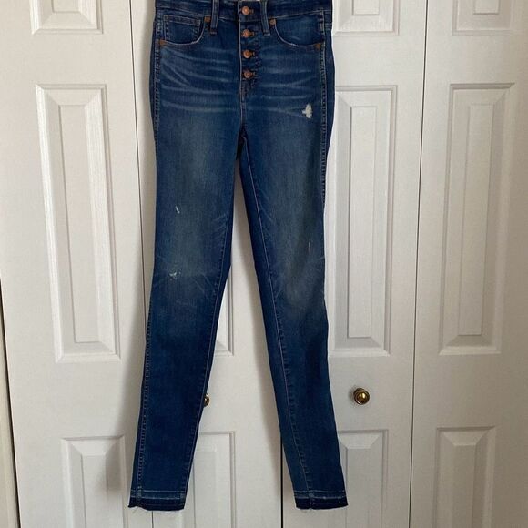 Madewell Taller 10" High-Rise Skinny‎ Jeans: Drop-Hem Edition Size 26 - Picture 2 of 11